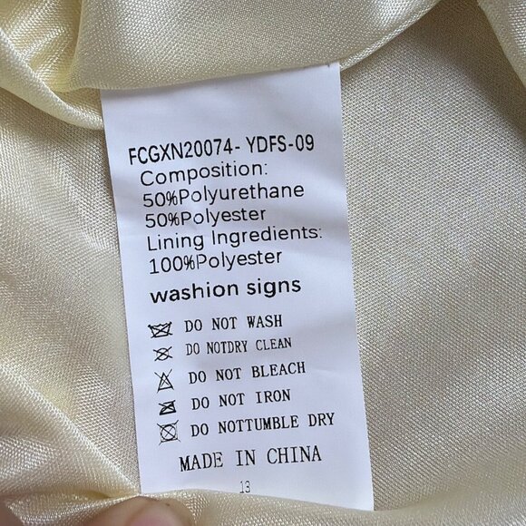 Fashion Collection Gold Faux Leather Sleeveless A-Line Midi Dress Belted Sz M - Picture 10 of 11